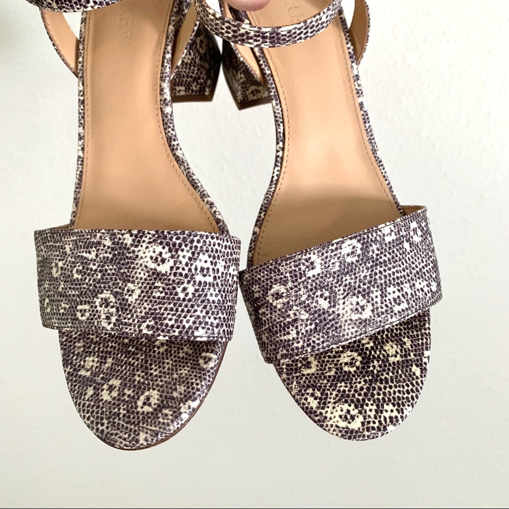 J. Crew Snakeskin Print Block Heels - Picture 6 of 6